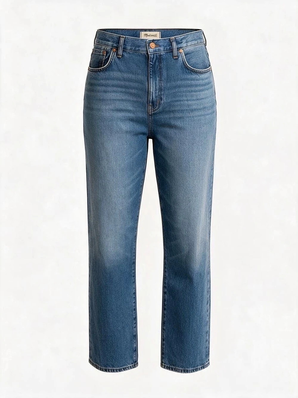 Madewell The '90s Straight Jean in Grenhart Wash Blue Waist 32